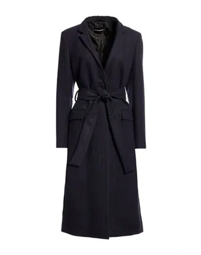 Karl Lagerfeld Woman Coat Midnight Blue Size 6 Recycled Wool, Polyamide