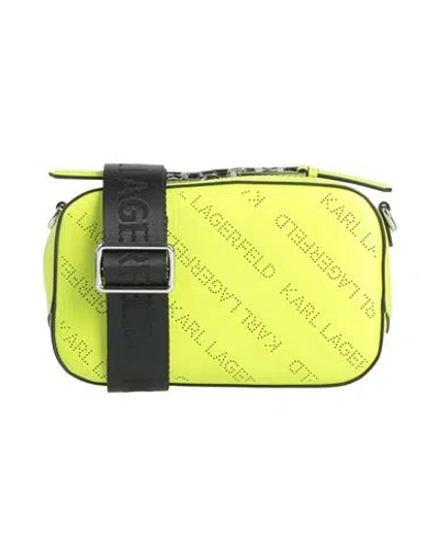 Karl Lagerfeld Woman Cross-body Bag Lime Green Size - Cow Leather
