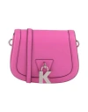 Karl Lagerfeld Woman Cross-body Bag Magenta Size - Cow Leather In Magenta
