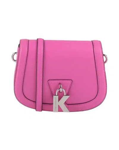 Karl Lagerfeld Woman Cross-body Bag Magenta Size - Cow Leather