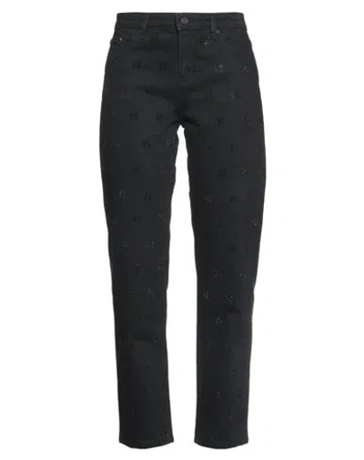 Karl Lagerfeld Woman Denim Pants Black Size 26 Cotton, Elastane