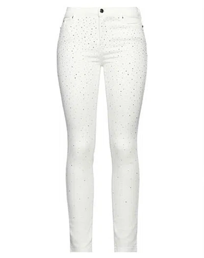 Karl Lagerfeld Woman Jeans White Size 29 Cotton, Polyester, Elastane