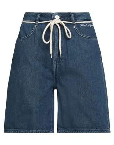 Karl Lagerfeld Woman Denim Shorts Blue Size 31 Cotton