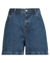 Karl Lagerfeld Woman Denim Shorts Blue Size 31 Cotton, Recycled Cotton