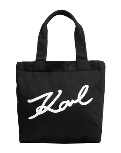 Karl Lagerfeld K/signature Canvas Tote Bag In Black