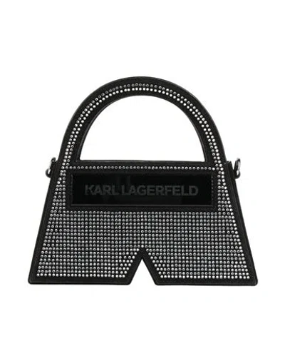 Karl Lagerfeld Icon K Cb Crystal Woman Handbag Black Size - Bovine Leather