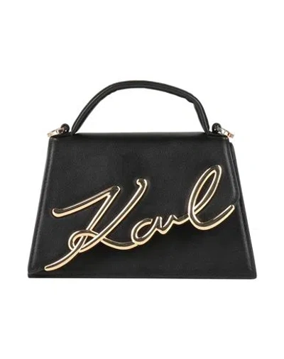 Karl Lagerfeld Woman Handbag Black Size - Cow Leather