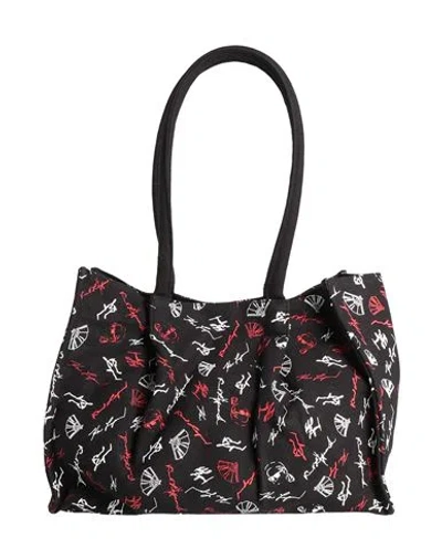 Karl Lagerfeld Woman Handbag Black Size - Recycled Cotton, Cotton