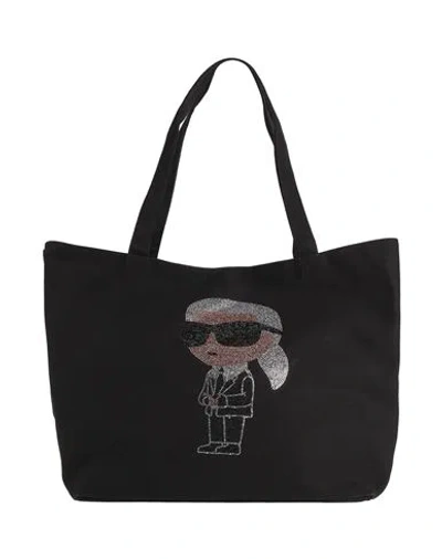 Karl Lagerfeld Woman Handbag Black Size - Recycled Cotton, Cotton