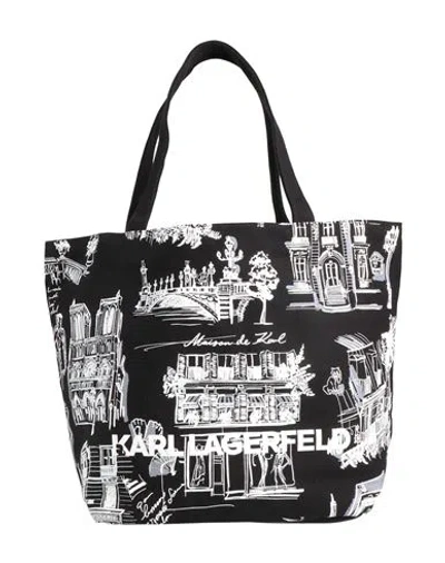 Karl Lagerfeld Woman Handbag Black Size - Recycled Cotton, Cotton