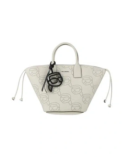 KARL LAGERFELD KARL LAGERFELD WOMAN HANDBAG IVORY SIZE - COW LEATHER