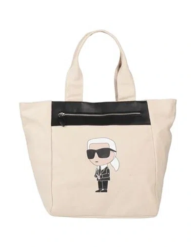 Karl Lagerfeld Woman Handbag Ivory Size - Recycled Cotton, Cotton, Polyurethane In White
