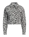 KARL LAGERFELD KARL LAGERFELD WOMAN JACKET BLACK SIZE M COTTON