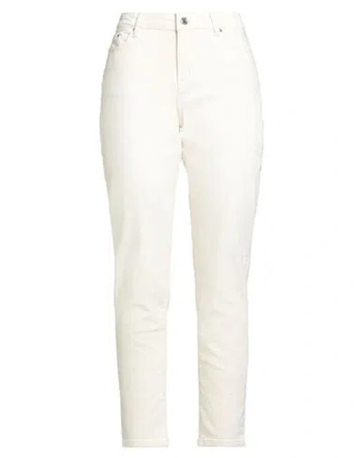 Karl Lagerfeld Woman Jeans Beige Size 31 Cotton, Elastane