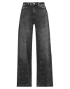 Karl Lagerfeld Sparkle Wide-leg Jeans In Black
