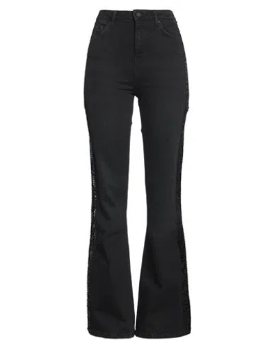 Karl Lagerfeld Woman Jeans Black Size 28 Cotton, Elastane