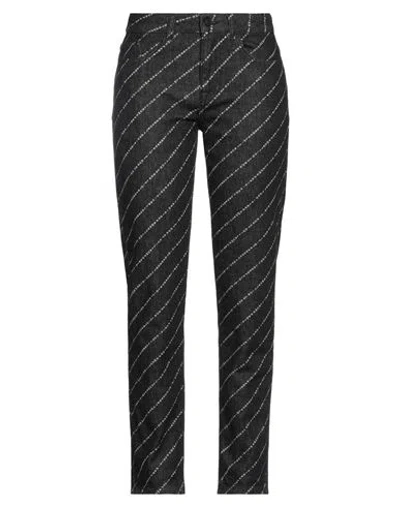 Karl Lagerfeld Woman Jeans Black Size 30 Cotton, Elastane