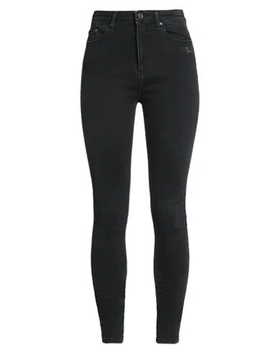 Karl Lagerfeld Woman Jeans Black Size 30 Cotton, Polyester, Elastane In Brown