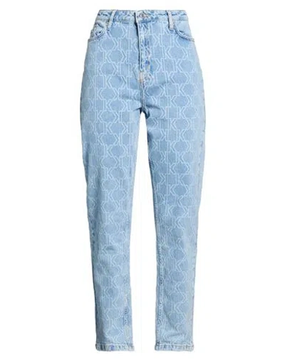 Karl Lagerfeld Woman Jeans Blue Size 29 Cotton, Recycled Cotton, Elastane