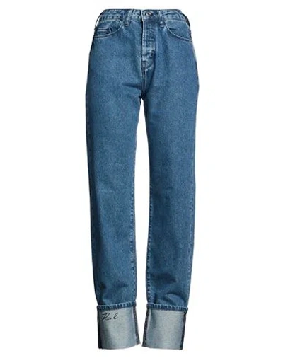 Karl Lagerfeld Woman Jeans Blue Size 30 Recycled Cotton, Lyocell