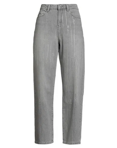 Karl Lagerfeld Woman Jeans Grey Size 28 Cotton In Gray