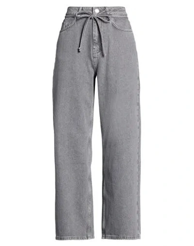 Karl Lagerfeld Woman Jeans Grey Size 31 Cotton In Gray