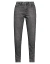 KARL LAGERFELD KARL LAGERFELD WOMAN JEANS STEEL GREY SIZE 26 COTTON