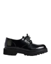 Karl Lagerfeld Woman Lace-up Shoes Black Size 7 Soft Leather In Black
