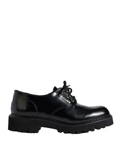 Karl Lagerfeld Woman Lace-up Shoes Black Size 7 Soft Leather