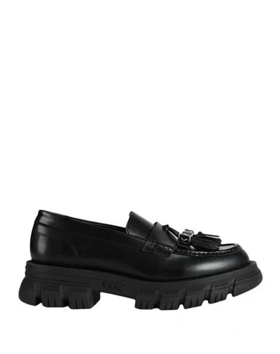 Karl Lagerfeld Woman Loafers Black Size 10 Calfskin