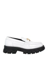 Karl Lagerfeld Woman Loafers White Size 7 Soft Leather In White