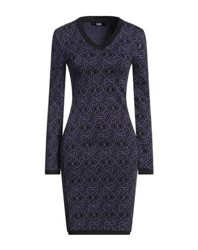 Karl Lagerfeld Woman Midi Dress Black Size S Cotton, Elastane