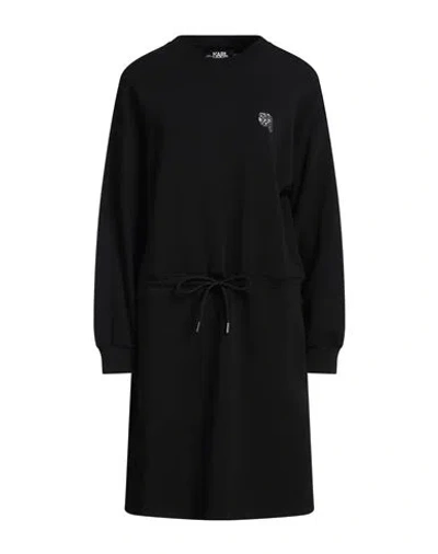 Karl Lagerfeld Ikonik 2.0 Sweatshirt Dress In Black