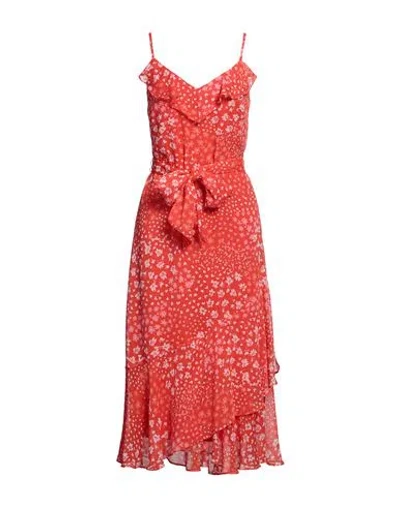 Karl Lagerfeld Woman Midi Dress Red Size 8 Polyester, Recycled Polyester