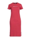 Karl Lagerfeld Woman Midi Dress Red Size Xs Organic Cotton In Red