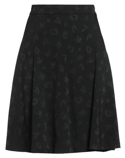 Karl Lagerfeld Woman Midi Skirt Black Size 4 Acetate, Viscose, Elastane