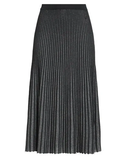 Karl Lagerfeld Woman Midi Skirt Black Size M Viscose, Nylon, Metallic Fiber, Elastane