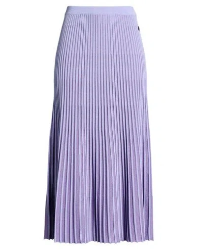 Karl Lagerfeld Woman Midi Skirt Lilac Size S Viscose, Nylon, Metallic Fiber, Elastane In Purple