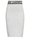 Karl Lagerfeld Woman Midi Skirt White Size S Synthetic Fibers, Polyester, Acrylic, Elastane, Nylon In White