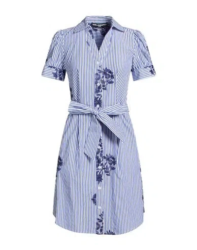Karl Lagerfeld Woman Mini Dress Azure Size 4 Polyester, Cotton In Blue
