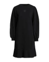 Karl Lagerfeld Woman Mini Dress Black Size L Organic Cotton, Cotton In Black