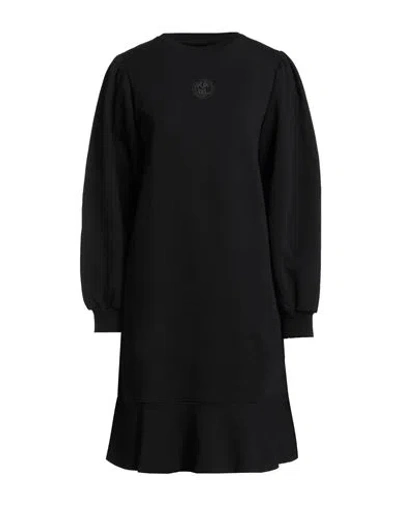 Karl Lagerfeld Woman Mini Dress Black Size L Organic Cotton, Cotton