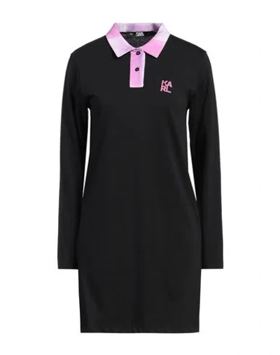 Karl Lagerfeld Woman Mini Dress Black Size M Cotton