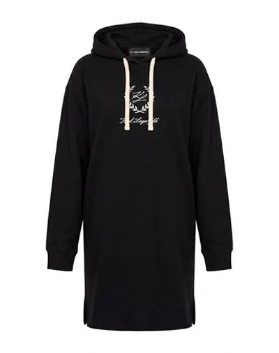 Karl Lagerfeld Woman Mini Dress Black Size M Organic Cotton