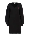Karl Lagerfeld Woman Mini Dress Black Size M Organic Cotton In Black