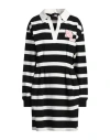 Karl Lagerfeld Lapel Long-sleeved Dress In Black