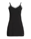 Karl Lagerfeld Woman Mini Dress Black Size S Organic Cotton, Elastane In Black