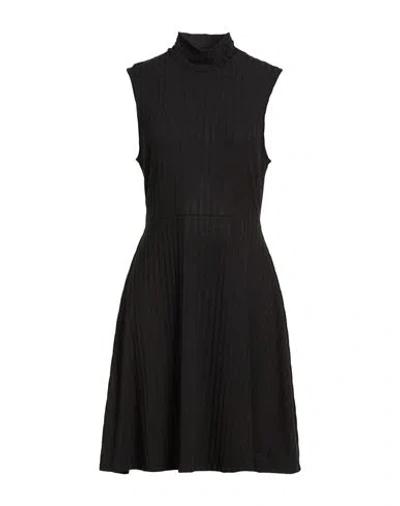 Karl Lagerfeld Woman Mini Dress Black Size Xl Polyester, Viscose, Elastane