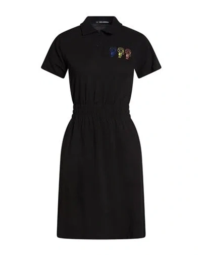 Karl Lagerfeld Woman Mini Dress Black Size Xs Cotton