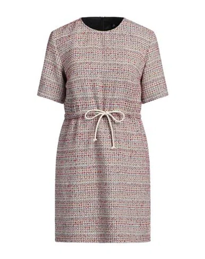 Karl Lagerfeld Woman Mini Dress Burgundy Size 8 Polyester, Acrylic, Cotton, Viscose In Red